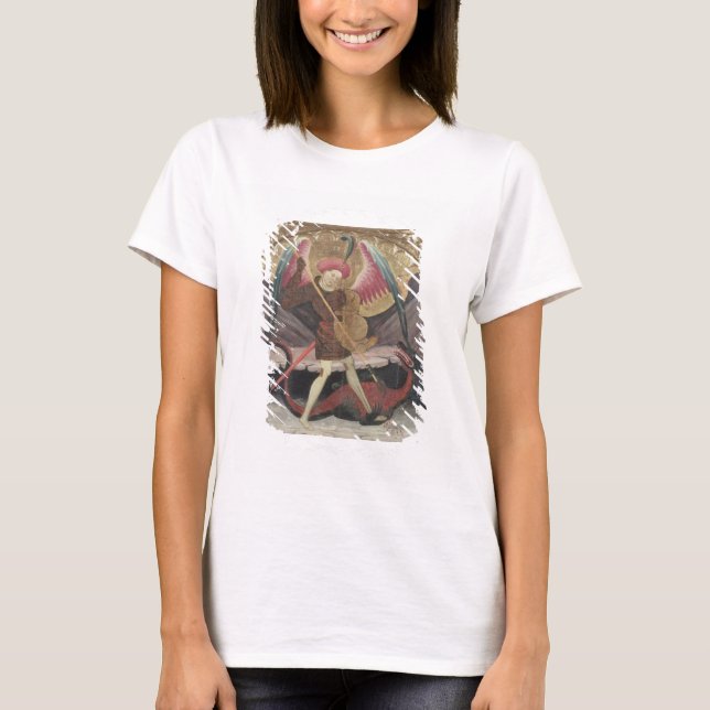 St Michael Vanquishing Evil, c.1480 (tempera on pa T-Shirt (Vorderseite)