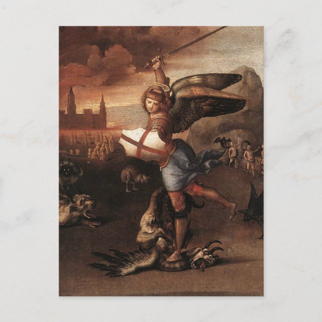 St. Michael von Raphael Postcard Postkarte (Vorderseite)