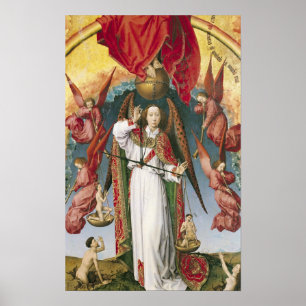St Michael, welches die Soule wiegt Poster