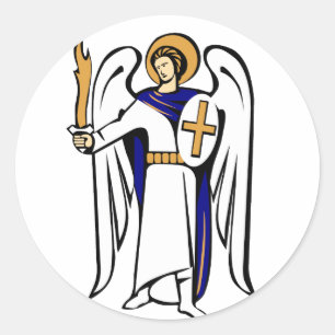 St- Michaelaufkleber Runder Aufkleber