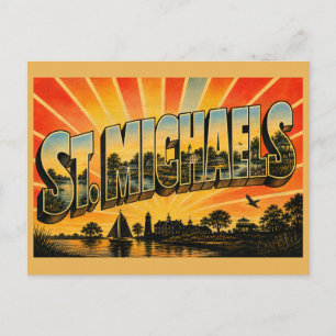 St Michaels Maryland Miles River Gärten Kunst Postkarte