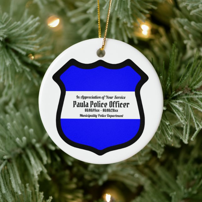 St. Michael's Shield (Art. 2) Circular Keramik Ornament (Baum)