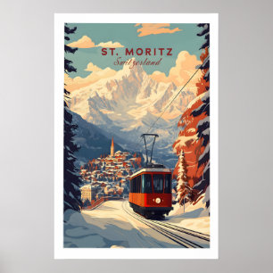 St Moritz Druck Schweiz 1 Poster