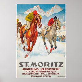 St Moritz Jubiläums-Rennwoche 1925 Switzerland Poster