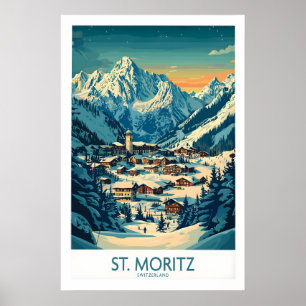 St Moritz Wandkunst - Schweiz 1 Poster