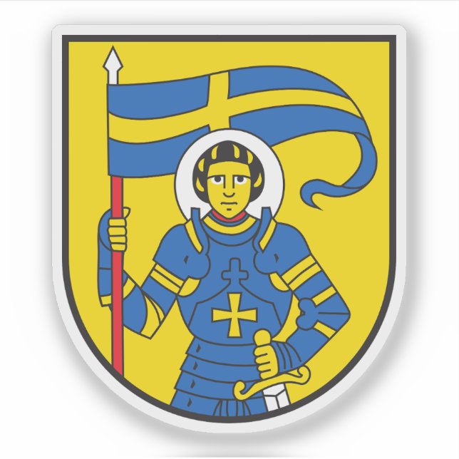 St. Moritz Wappen, Schweiz Aufkleber (Vorderseite)