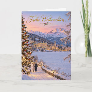 St. Moritz Winter am See Frohe Weihnachten