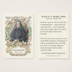 St. Mother Cabrini Katholische Religiöse Nun Gebet