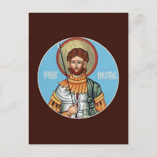 St. Nestor Thessolonica Gebetskarte Postkarte