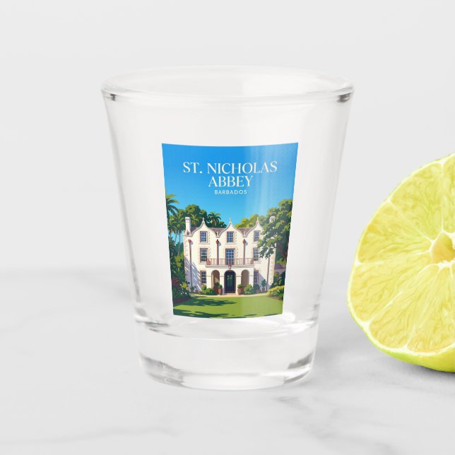 St. Nicholas Abbey Barbados Schnapsglas (Vorderseite)