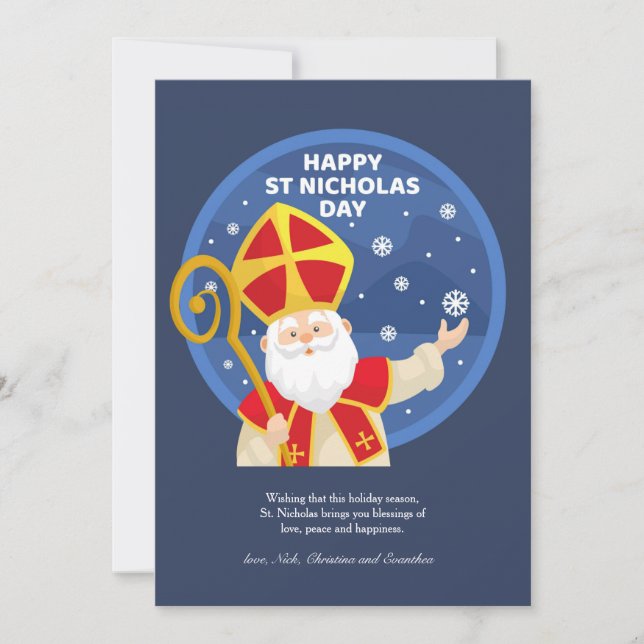 St. Nicholas Day Grußkarte Feiertagskarte (Vorderseite)