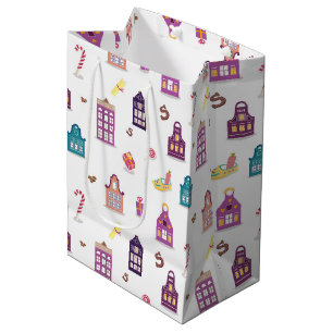 St. Nicholas Day Sinterklaas Dutch Holiday, Houses Mittlere Geschenktüte