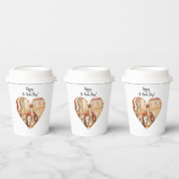 St. Nicholas Heart Sinterklaas St. Nick Tag Pappbecher