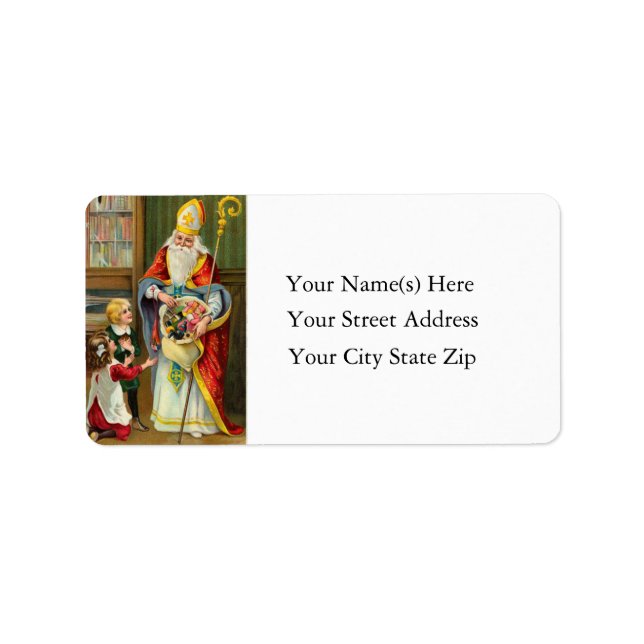 St. Nicholas Vintages Adressetikett (Vorne)