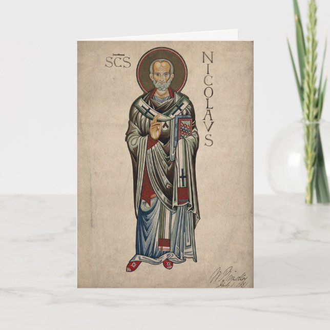 St.-Nick-Heiliges Nicholas von Myra und Karte (Vorderseite)