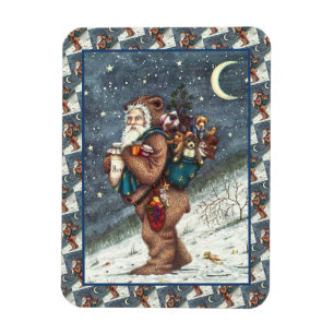ST. NICK IN TEDDY BEAR ANZUG, CHRISTMAS TEDDIES MAGNET