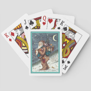 ST. NICK IN TEDDY BEAR ANZUG, CHRISTMAS TEDDIES SPIELKARTEN