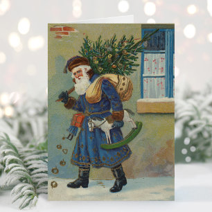 St. Nick Vintager Urlaub Karte