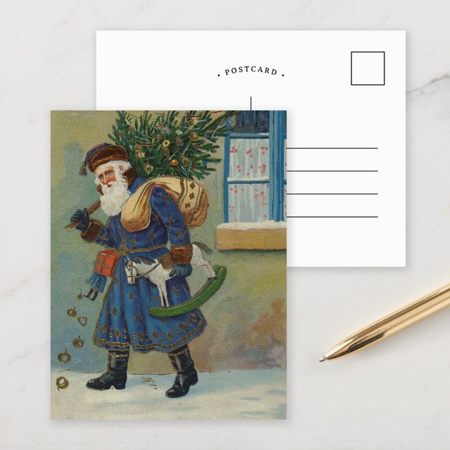 St. Nick | Vintager Urlaub Postkarte (Von Creator hochgeladen)