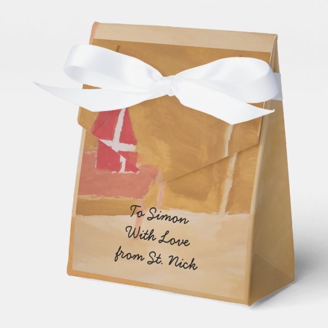 St. Nicks Tag Niederländische Sinterklaas Watercol Geschenkschachtel (Vorderseite)