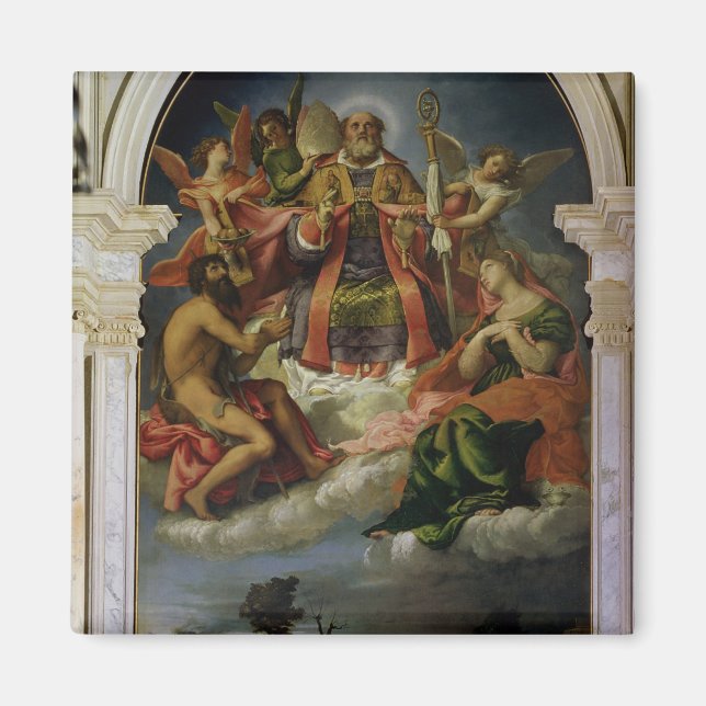 St. Nikolaus in Glory mit Heiligen Magnet (Vorne)