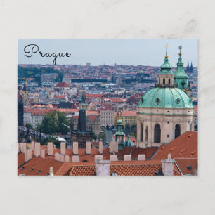 St. Nikolaus-Kirche und Dächer von Prag Postkarte