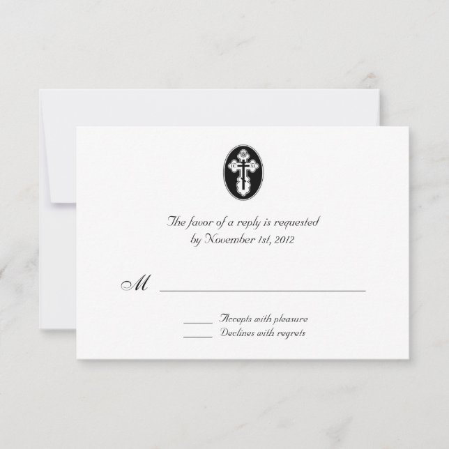 St. Olga Cross - Antwort auf Hochzeiten/RSVP-Karte (Vorderseite)
