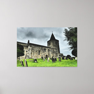 St. Oswald Kirche in Lythe bei Whitby Leinwanddruck