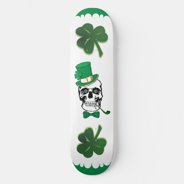 St. Paddy Skull Skateboard (Vorderseite)