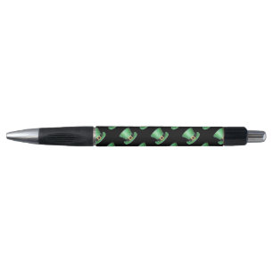 St Paddy's Day Green Top Hat Muster auf schwarz Kugelschreiber
