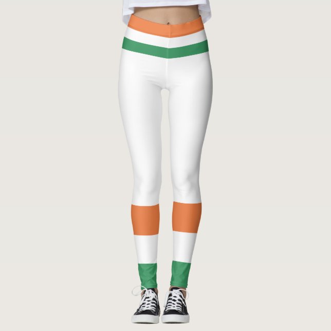 St. Paddy's Day. Irland-Flagge. Leggings (Vorderseite)