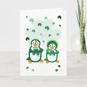 St. Paddy's Day Pinguins Card Karte