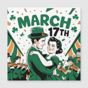 St. Paddy's Day Tanzfolklore Magnetkarte