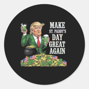 St. Paddy's Day wieder großartig - Funny Irish Hol Runder Aufkleber