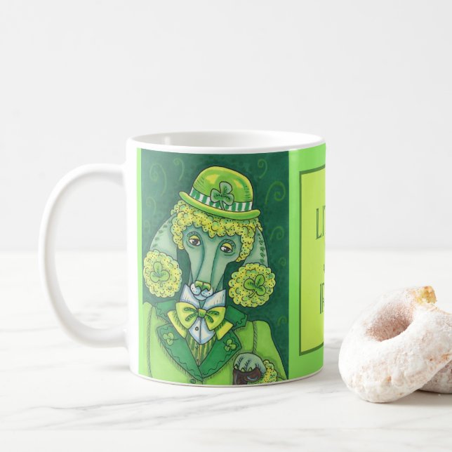 ST. PADDY'S IRISH GREEN FRANZÖSISCHES POODLE, LUCK KAFFEETASSE (Mit Donut)