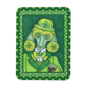 ST. PADDY'S IRISH GREEN FRANZÖSISCHES POODLE, LUCK MAGNET