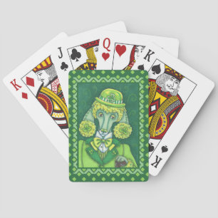 ST. PADDY'S IRISH GREEN FRANZÖSISCHES POODLE, LUCK SPIELKARTEN