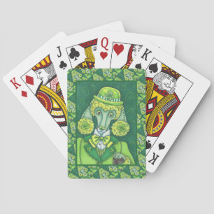ST. PADDY'S IRISH GREEN FRANZÖSISCHES POODLE, LUCK SPIELKARTEN