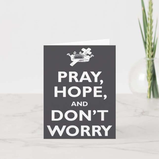 St Padre O Pray Hope And Dont Worry Catholic S  Karte (Vorderseite)