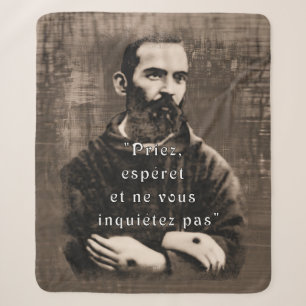 St Padre Pio Katholische Saint-Französisch Zitat Sherpadecke