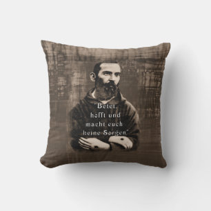 St Padre Pio Katholische Zitat St. Deutsch Kissen