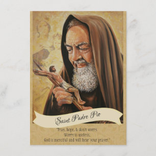 St. Padre Pio Lady Karmel Gebetskarte Heilige Kart Einladung