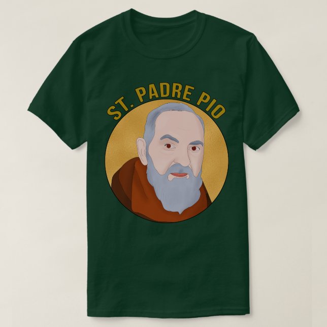 St Padre Pio T-Shirt (Design vorne)