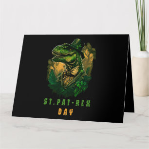 St Pat Trex Tag Kobold Dinosaur Dino Glücklich St  Karte