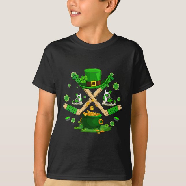 St. Patrick#39;s Day Hockey Irish Boys Saint Paddy T-Shirt (Vorderseite)