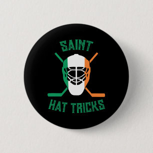 St Patrick#39;s Day Saint Hat tricks Irish Flag Fu Button
