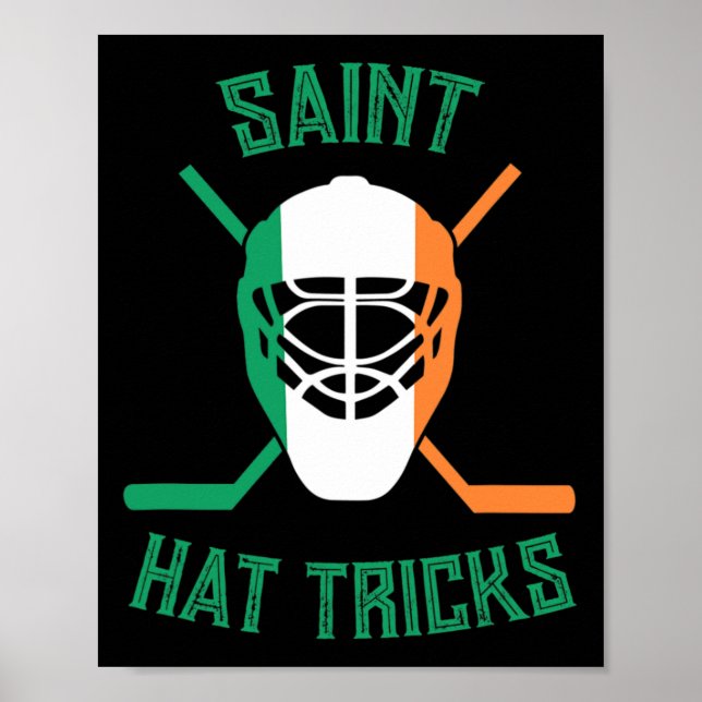 St Patrick#39;s Day Saint Hat tricks Irish Flag Fu Poster (Vorne)