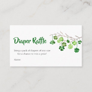 St. Patrick Baby Duwer Diaper Raffle Visitenkarte