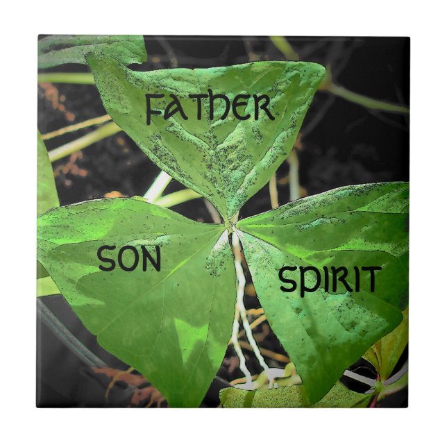 St Patrick benutzte ein Kleeblatt Fliese (Vorderseite)