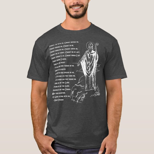 St Patrick Breastplate Gebet Katholischer Heiliger T-Shirt (Vorderseite)